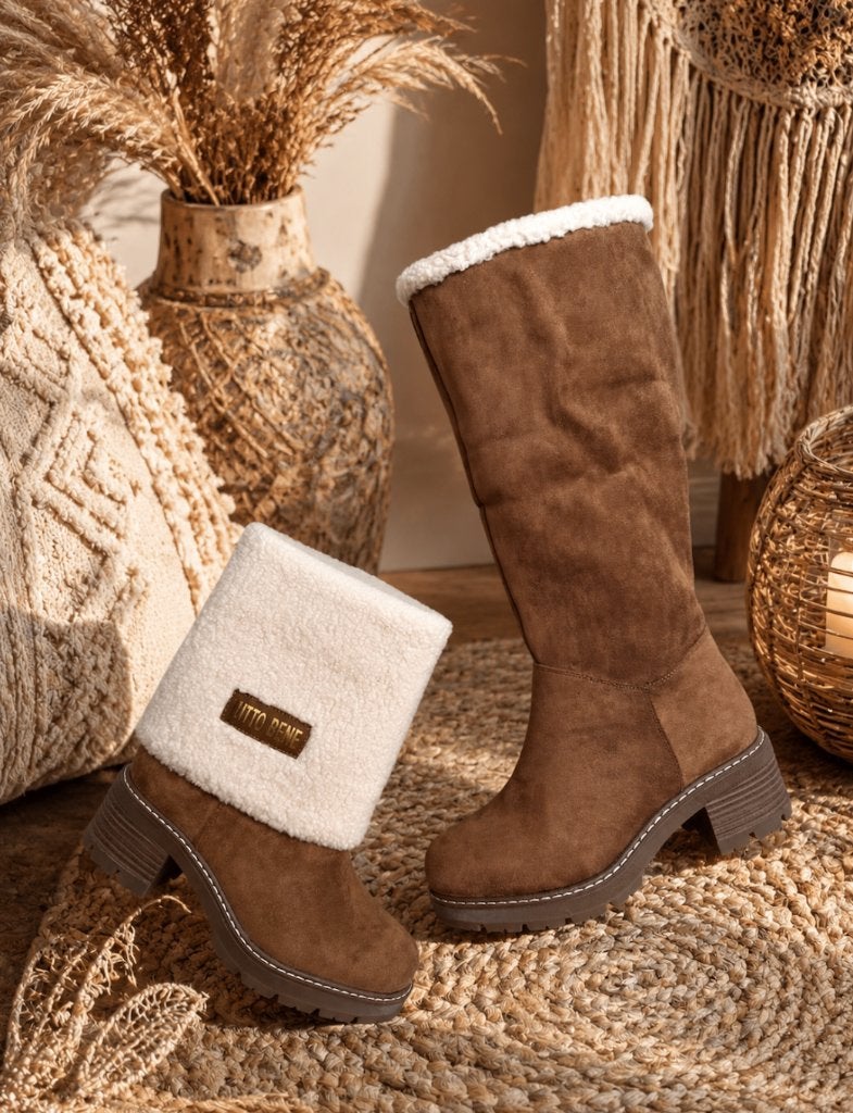 Tuto Bene Teddy omslag Boot Laars Camel maat 37, Hoge laarzen, Bruin, Nieuw, Ophalen of Verzenden