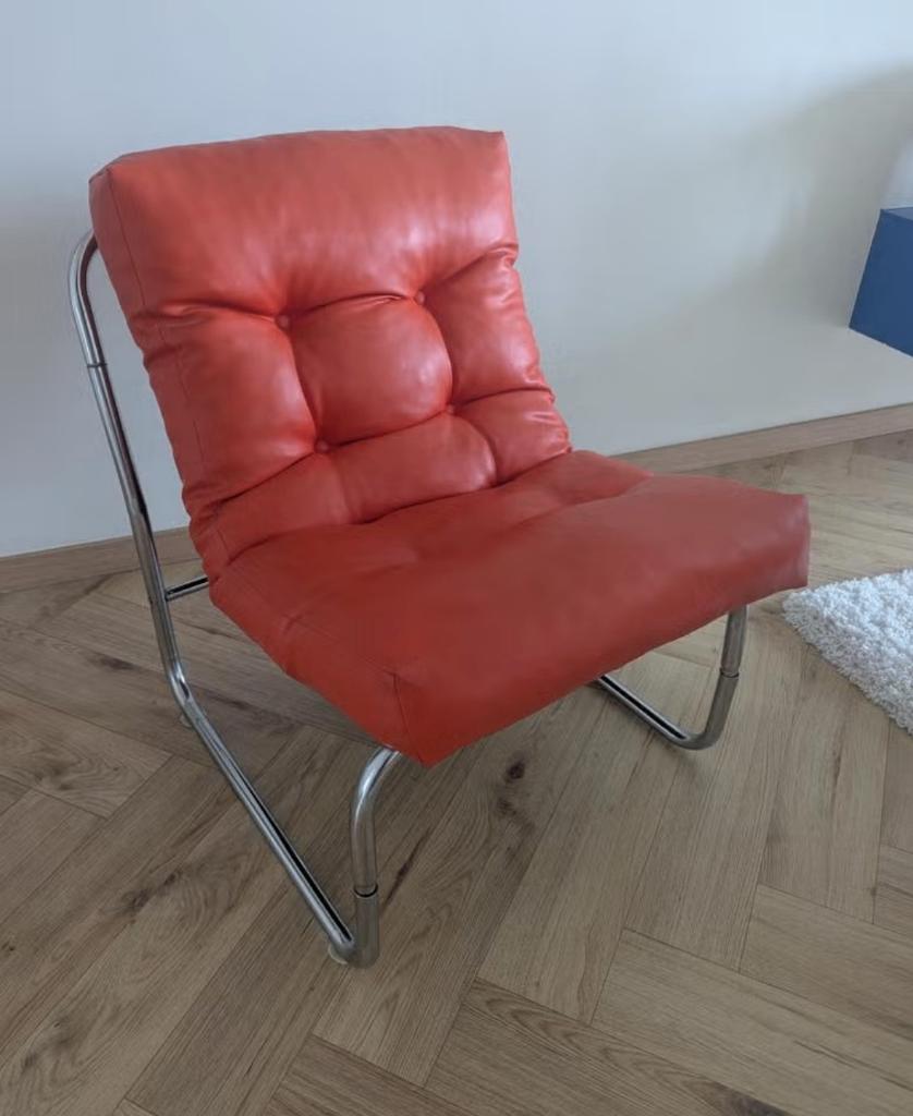 Ikea Pixi stoel van Gillis Lundgren - oranje, Ophalen, Gebruikt, Overige kleuren, Vintage