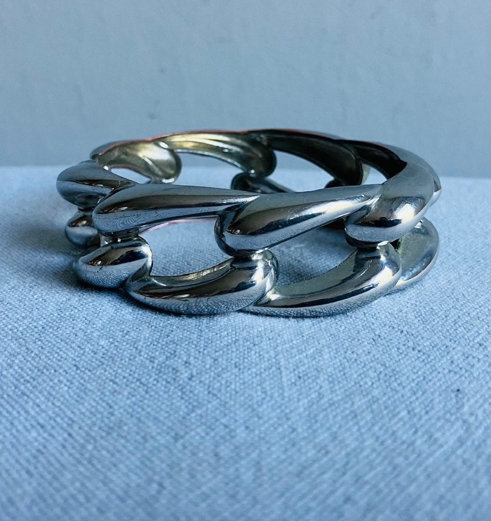 Chunky schakelarmband 8 other reasons zilverkleurig, Sieraden, Tassen en Uiterlijk, Ophalen of Verzenden, Gebruikt, Zilver, Zilver