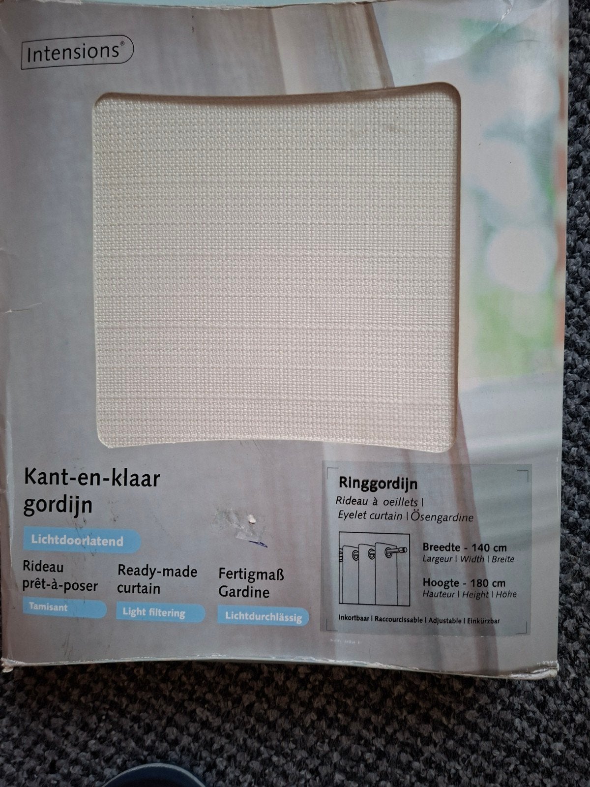 Intensions Kant-en-klaar Ringgordijn - Lichtdoorlatend, Ophalen of Verzenden, Nieuw, Beige