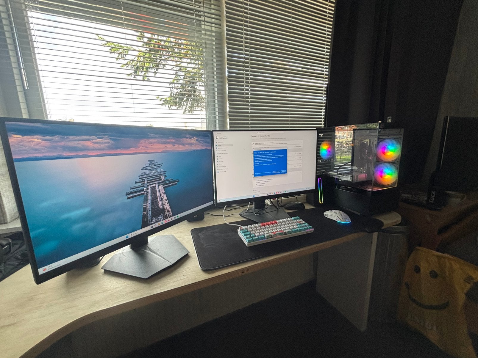 Complete Gaming Setup – Gaming PC + 2x MSI G244F E2, Computers en Software, Ophalen, Zo goed als nieuw, Gaming, SSD
