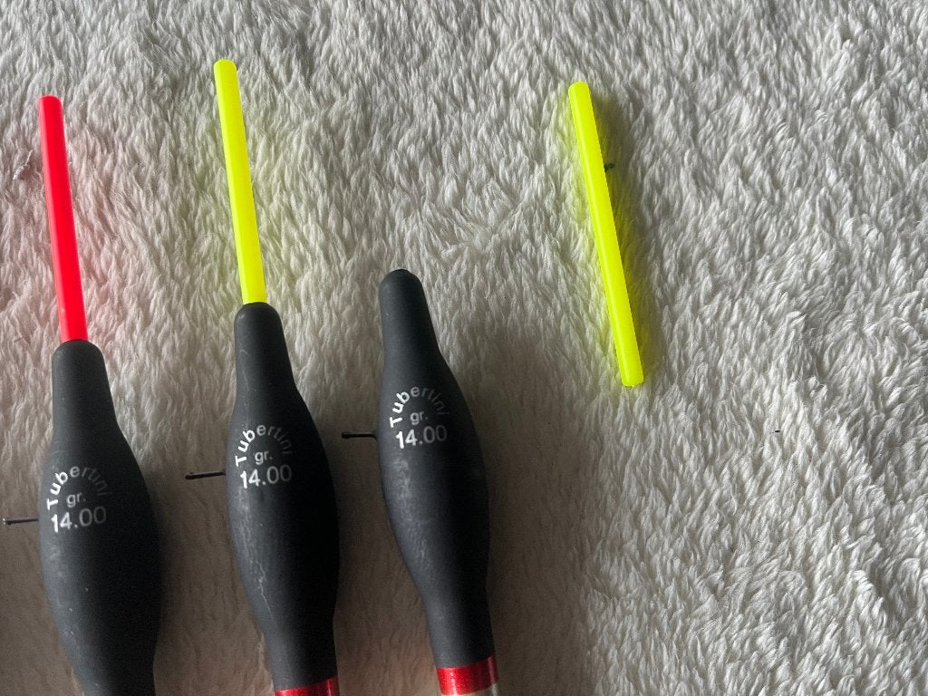 adv 71 / NIEUW set 4 dobbers TUBERTINI  14gr, Watersport en Boten, Hengelsport | Witvissen, Ophalen of Verzenden, Nieuw, Dobber of Lood