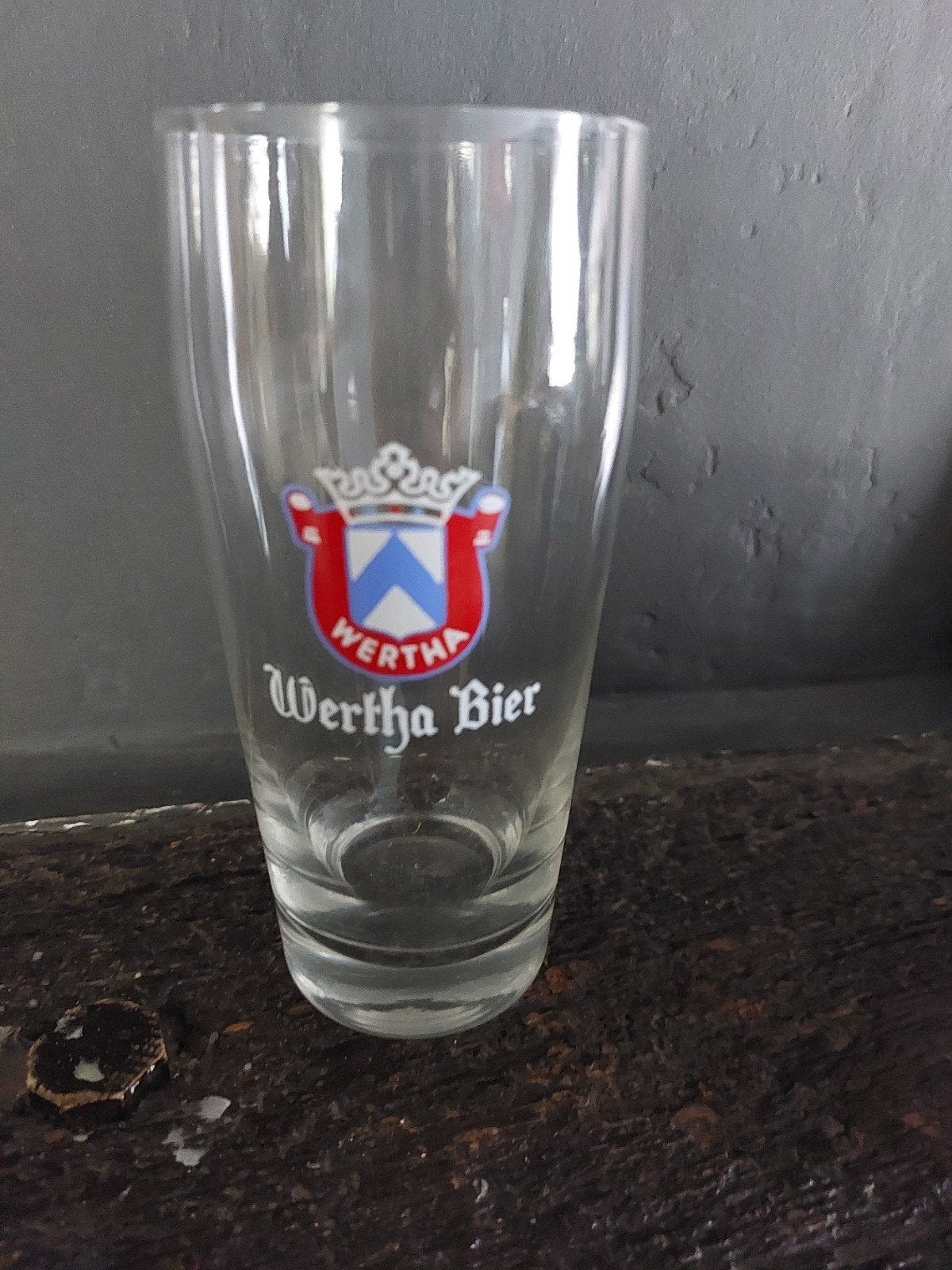 Vintage Wertha Bier glas - Uniek verzamelobject, Ophalen of Verzenden, Gebruikt