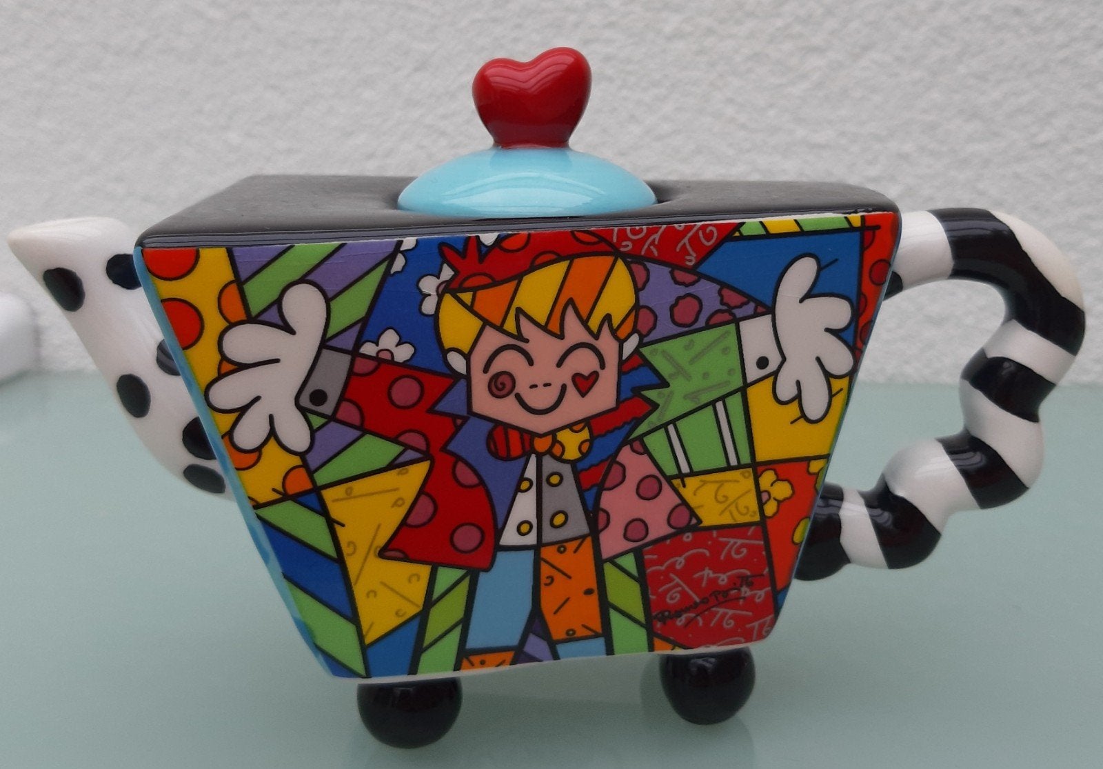 Romero Britto Mini Teapot - HUG, Antiek en Kunst, Ophalen of Verzenden