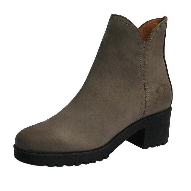 AQA maat 36 enkellaarsje grijs/taupe leer - gratis verzenden, Verzenden, AQA, Lage of Enkellaarzen, Info@aqa-shoes.nl