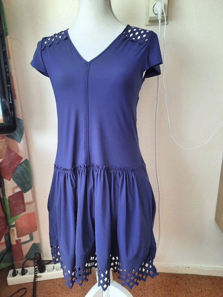 Travelstof jurk/tuniek van INDIES mt 38, Maat 38/40 (M), Blauw, Ophalen of Verzenden, Zo goed als nieuw