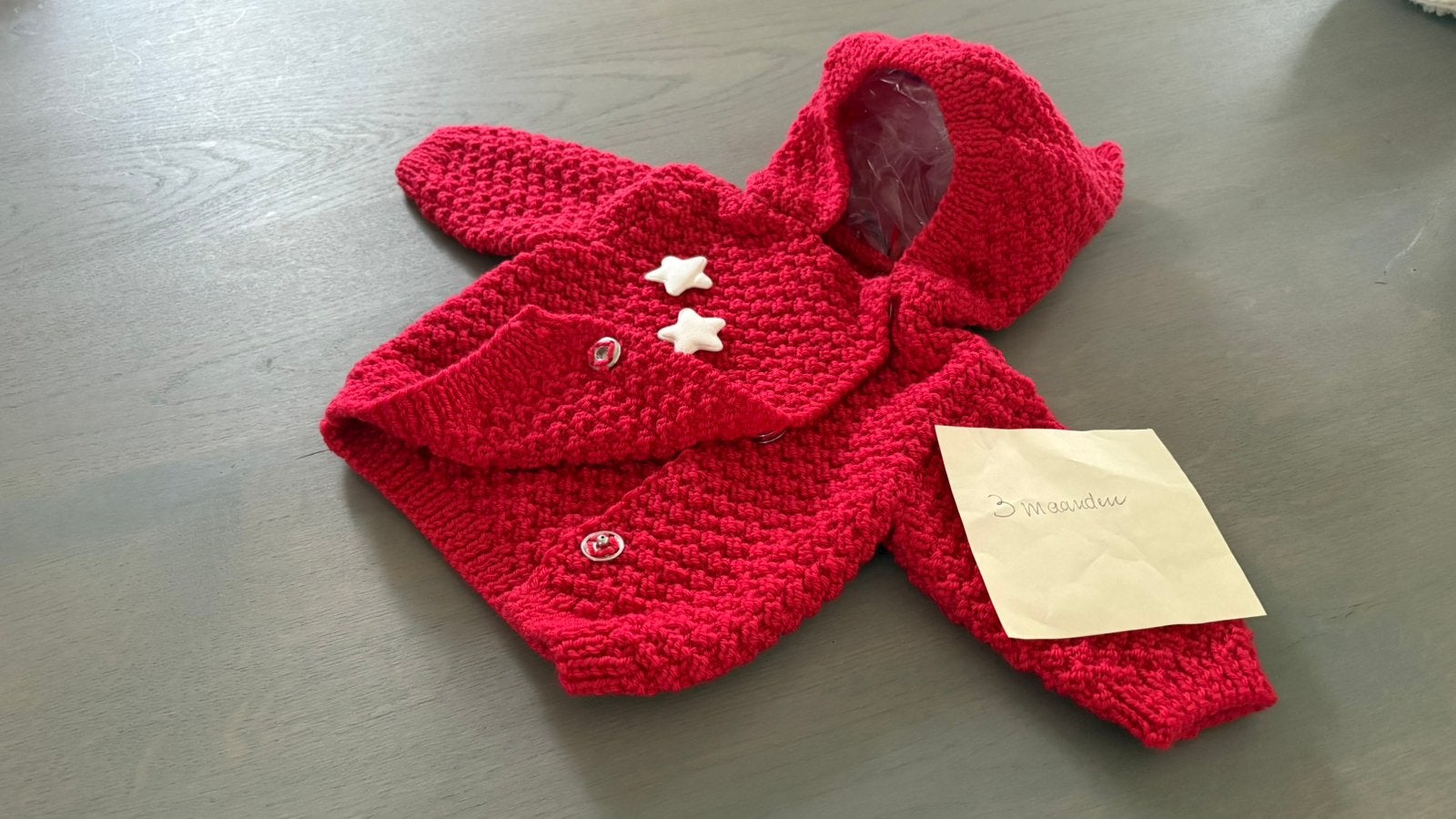 Babyvestje voor 3 mnd. Nieuw, zelf gebreid van Phildar wol, Ophalen of Verzenden, Nieuw, Jongetje of Meisje, Truitje of Vestje