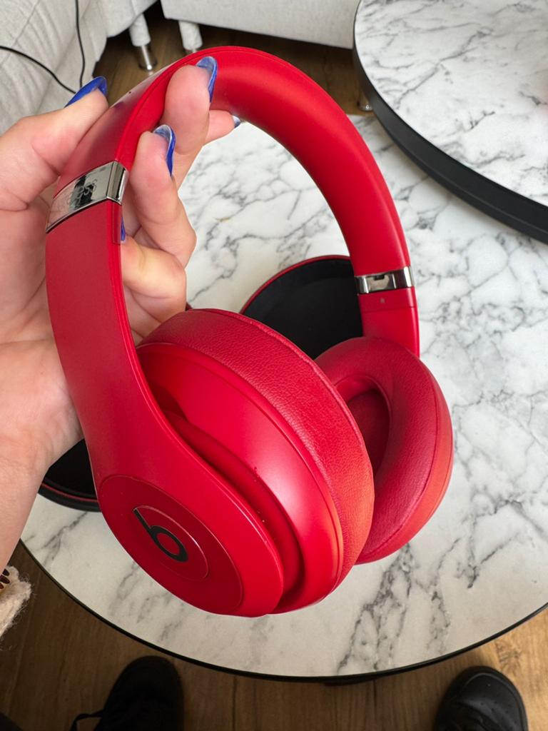 Beats Studio 3 Wireless – Rood | Incl. case & kabel, Audio, Tv en Foto, Koptelefoons, Ophalen of Verzenden, Zo goed als nieuw