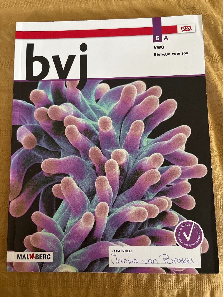 Biologie (BVJ) boek VWO 5A ed 6.2, Ophalen, VWO, Malmberg, Biologie
