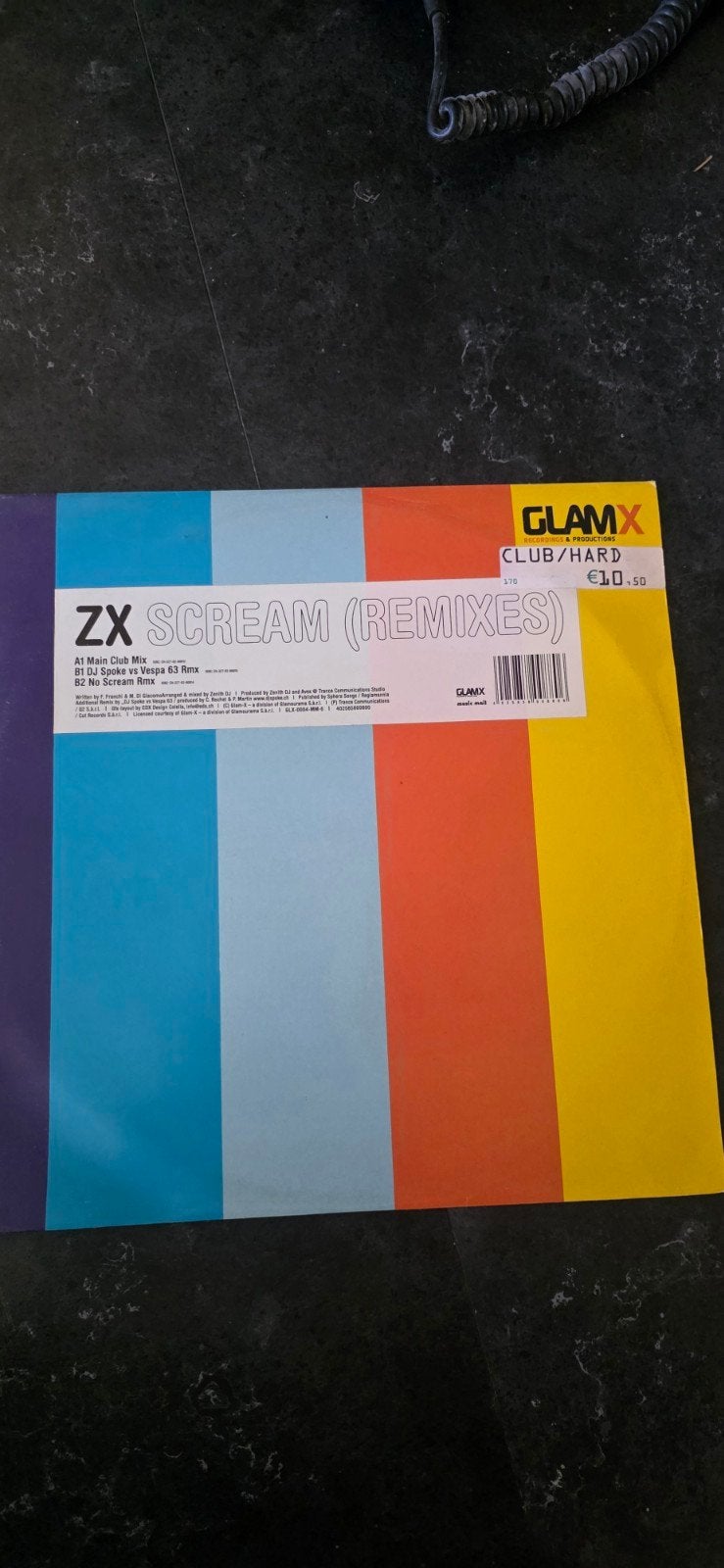 ZX Scream (Remixes) Hardstyle Plaat - GlamX Club/Hard, Ophalen of Verzenden, Gebruikt, 12 inch