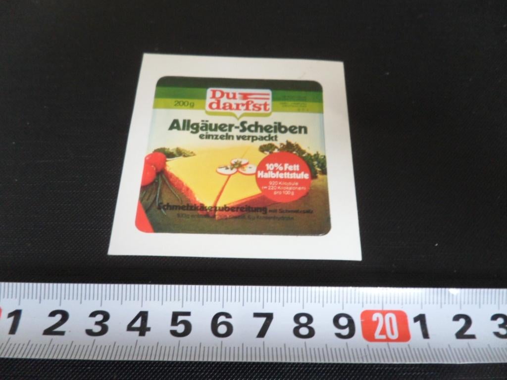 sticker du darfst allgäuer scheiben kaas, Ophalen, Zo goed als nieuw