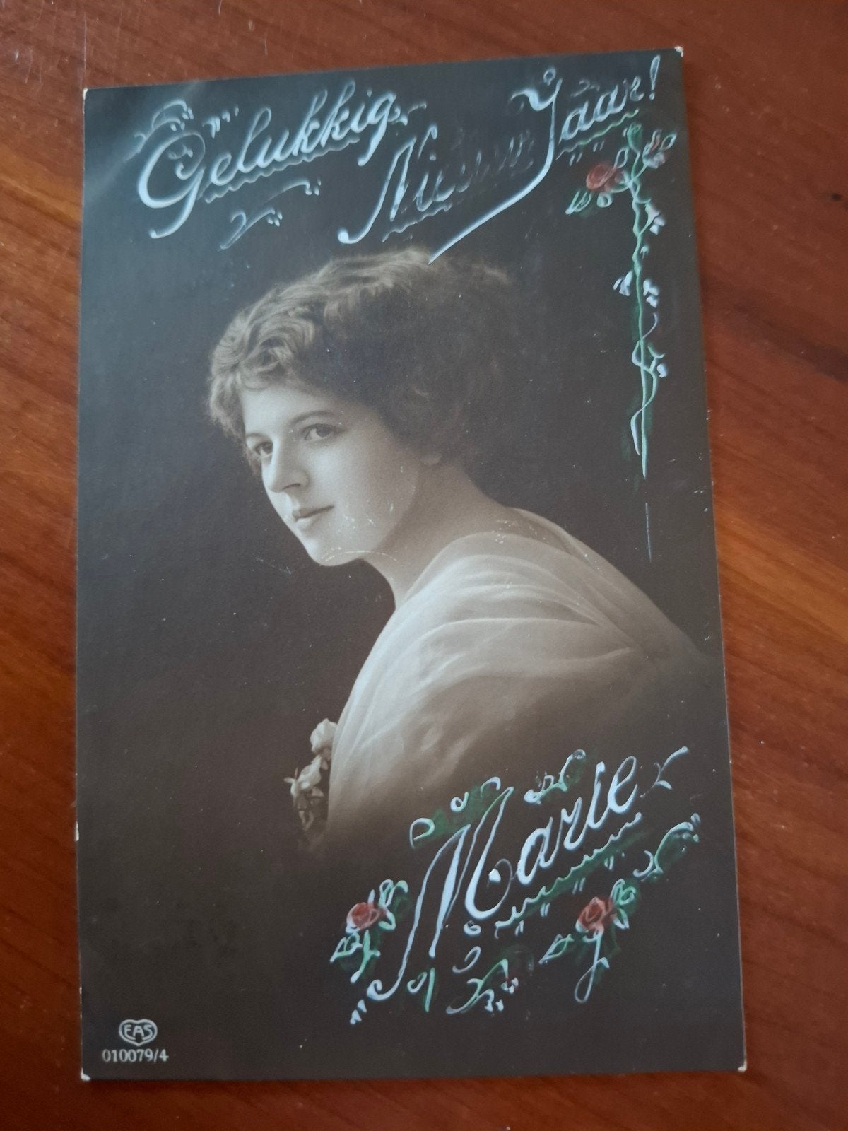 Gelukkig Nieuwjaar  Marie portret vrouw, Ophalen of Verzenden, Voor 1920, Gelopen, Overige thema's