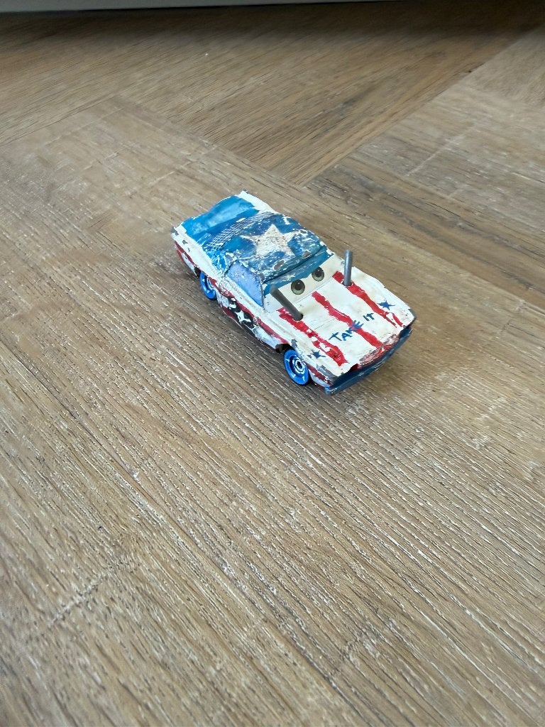 Used Disney Pixar Mattel Cars 3 1:55 auto Cigalert T-bone, Ophalen of Verzenden, Gebruikt