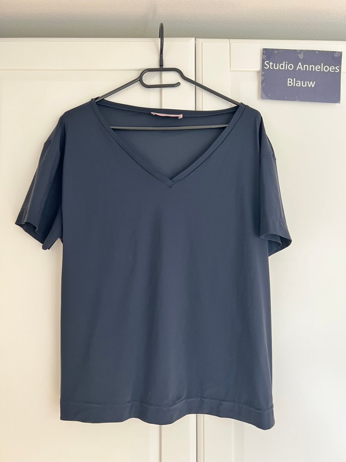 Studio anneloes roller shirt XXL donkerblauw travelstof, Blauw, Maat 46/48 (XL) of groter, Ophalen of Verzenden, Zo goed als nieuw