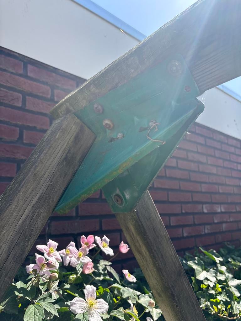 Schommel hoeken (2 soorten zie foto) vierkante palen groen, Ophalen, Gebruikt, Schommel