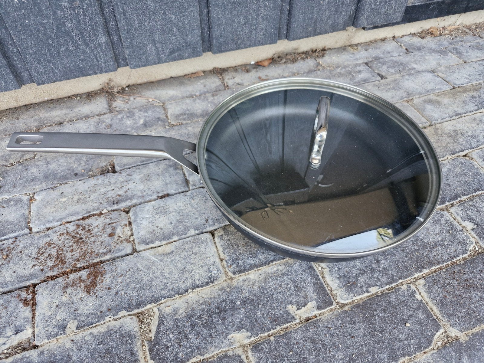koekenpan met deksel, Koekenpan, Aluminium, Ophalen of Verzenden, Zo goed als nieuw