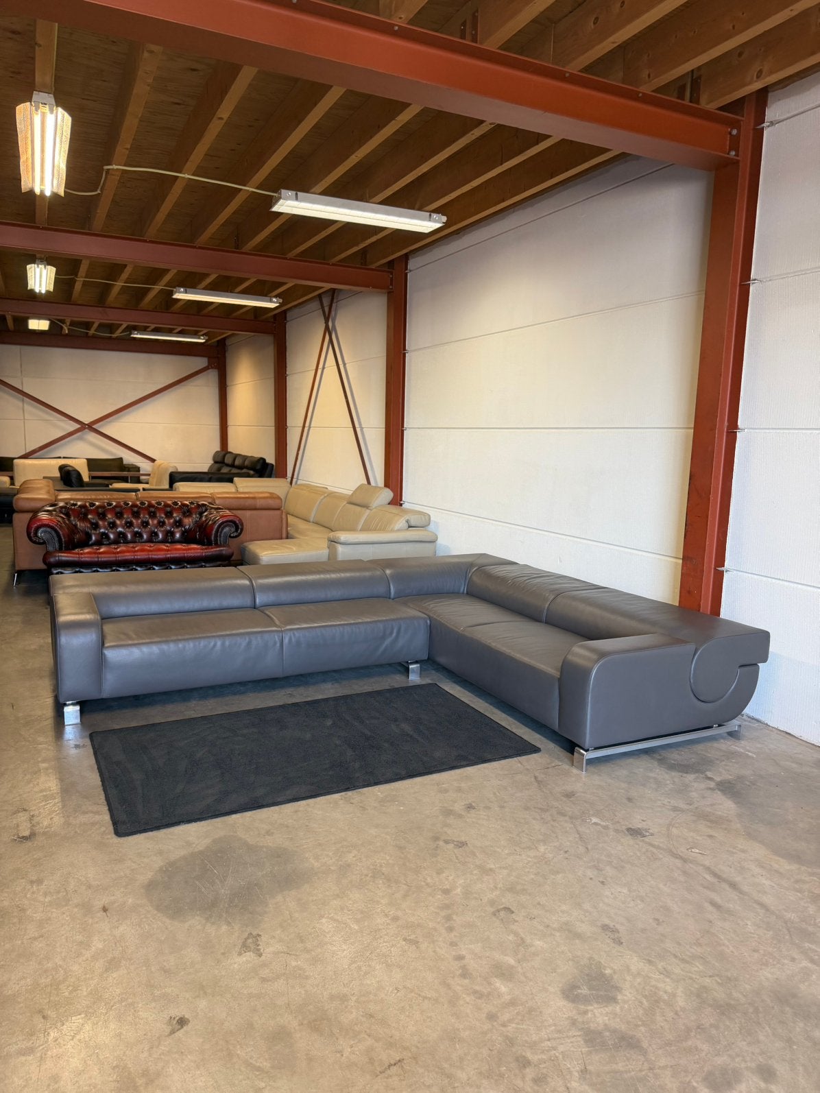 Leren hoekbank design Leolux B Flat bankstel bank Z.G.A.N., Huis en Inrichting, 2871SK, 125 cm of meer, Design, Mariansoliak8@gmail.com