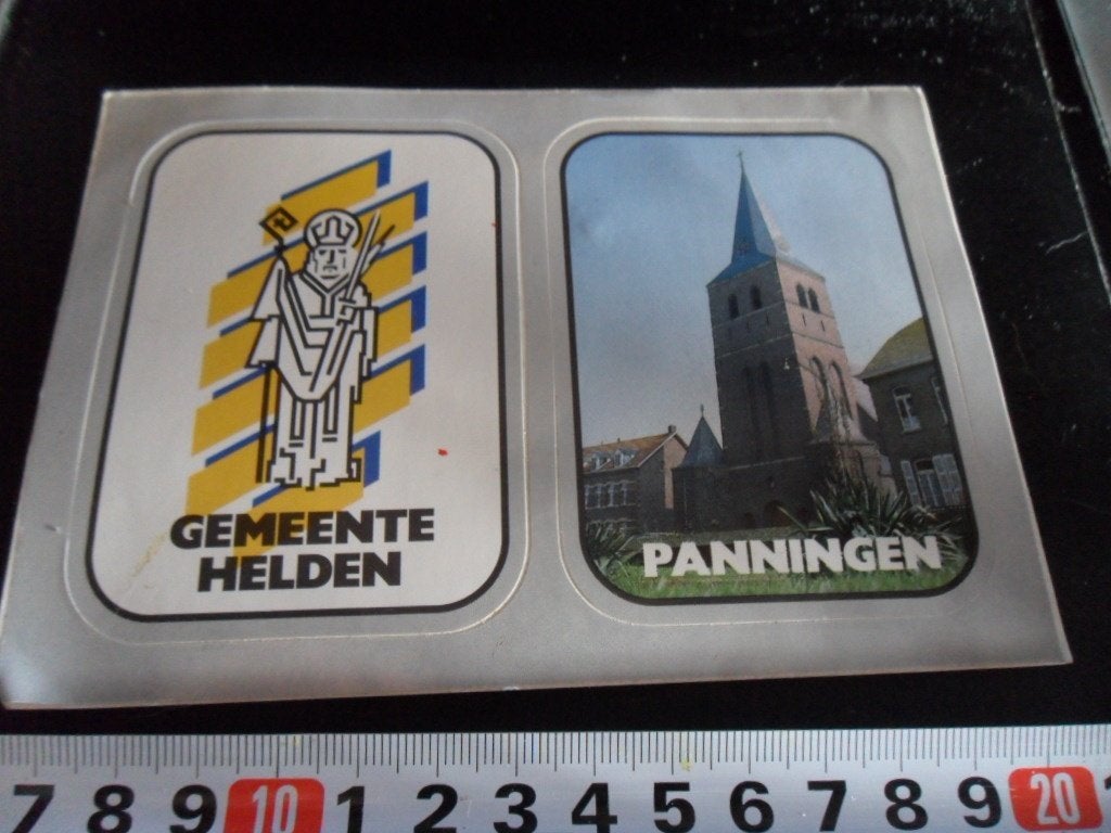 sticker ansicht set gemeente helden / panningen, Verzamelen, Ophalen, Zo goed als nieuw