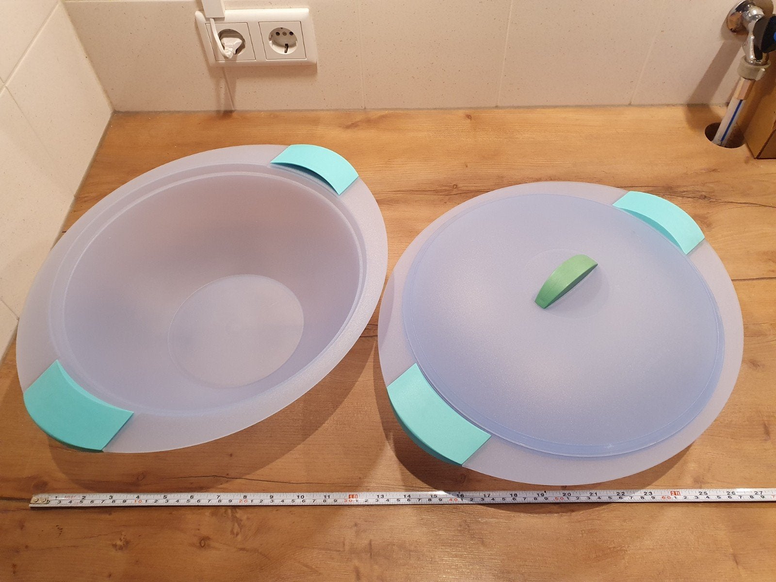 Set van 2 grote serveerschalen Tupperware, Ophalen of Verzenden, Zo goed als nieuw, Schaal