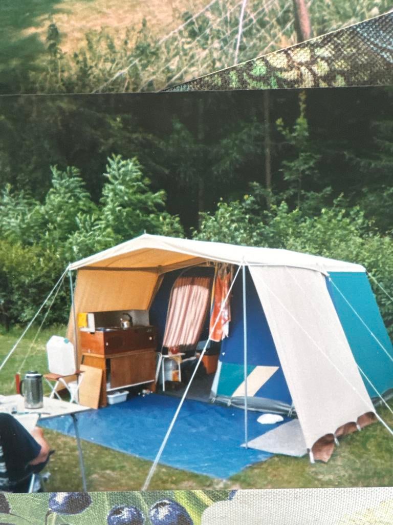 Vendex adelaar  Kampeertent met Luifel -katoen, Caravans en Kamperen, Tenten, Ophalen of Verzenden, Gebruikt, Tot en met 4