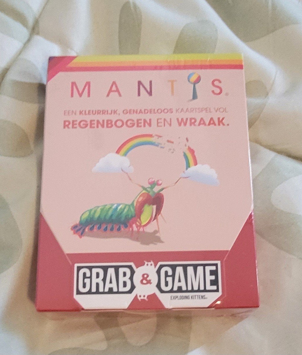 mantis Een kleurrijk, genadeloos kaartspel vol regenbogen en, Ophalen of Verzenden, Nieuw, Exploding Kittens LLC