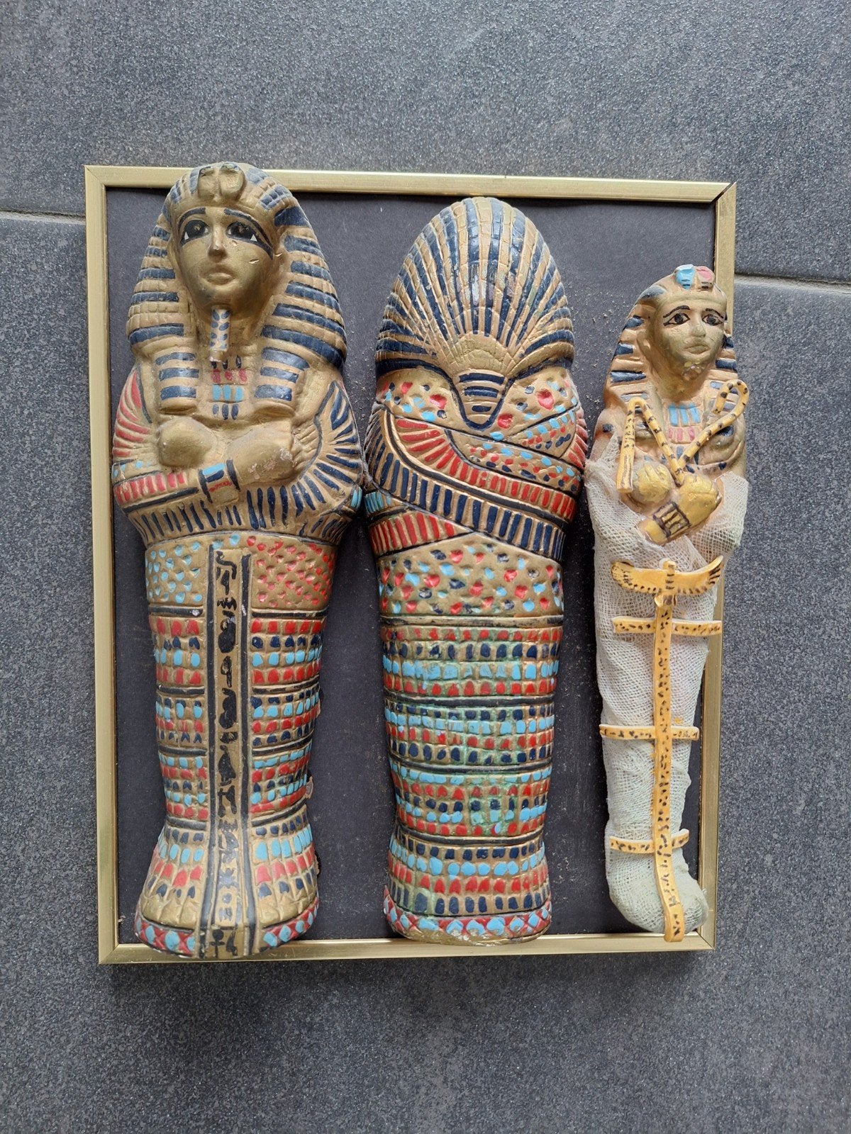 Egyptische sarcofaag decoratie - 30x24 cm, Ophalen of Verzenden