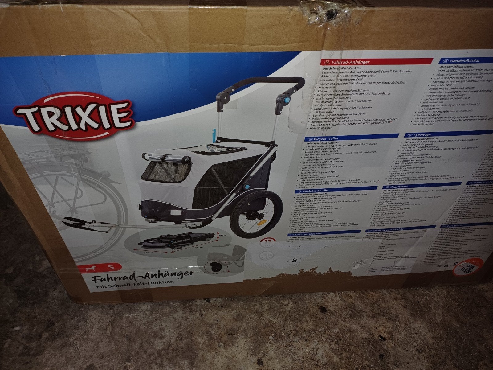 Fietshondenkar, Ophalen, Nieuw, Hondenkar, 20 tot 40 kg