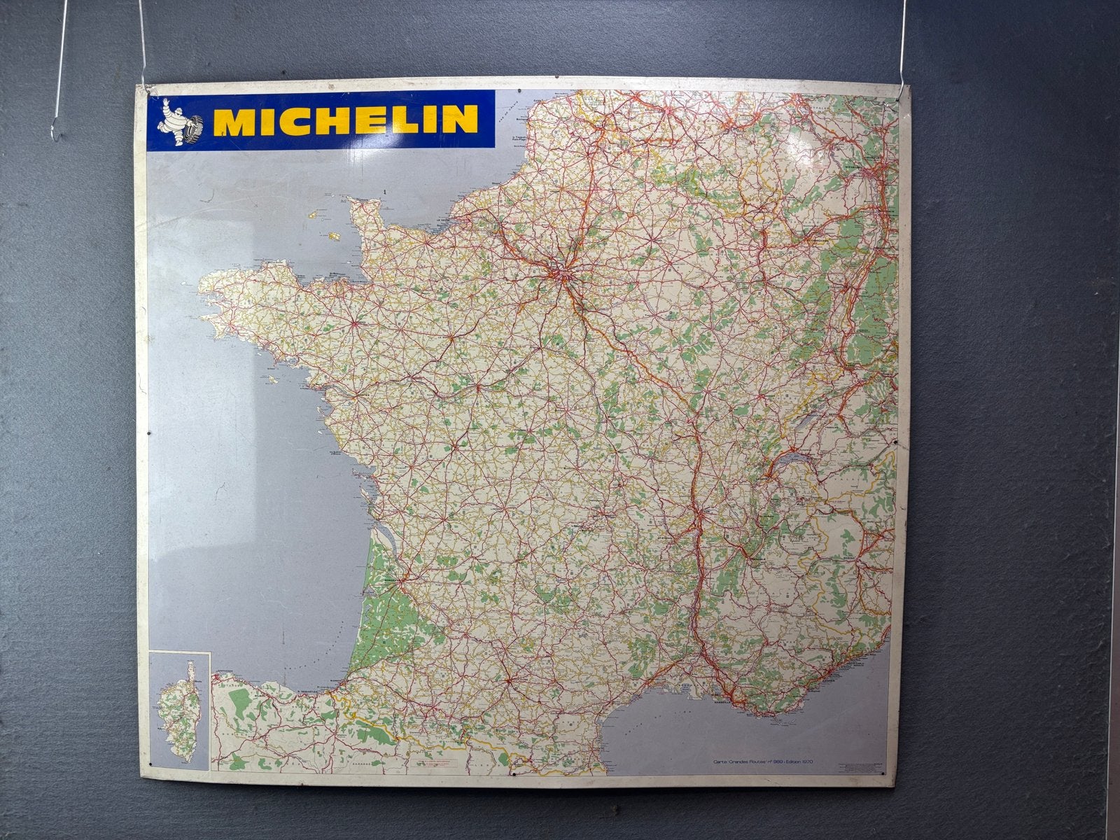 Michelin landkaart Frankrijk blik, Verzamelen, Reclamebord, ., Ophalen of Verzenden, Zo goed als nieuw