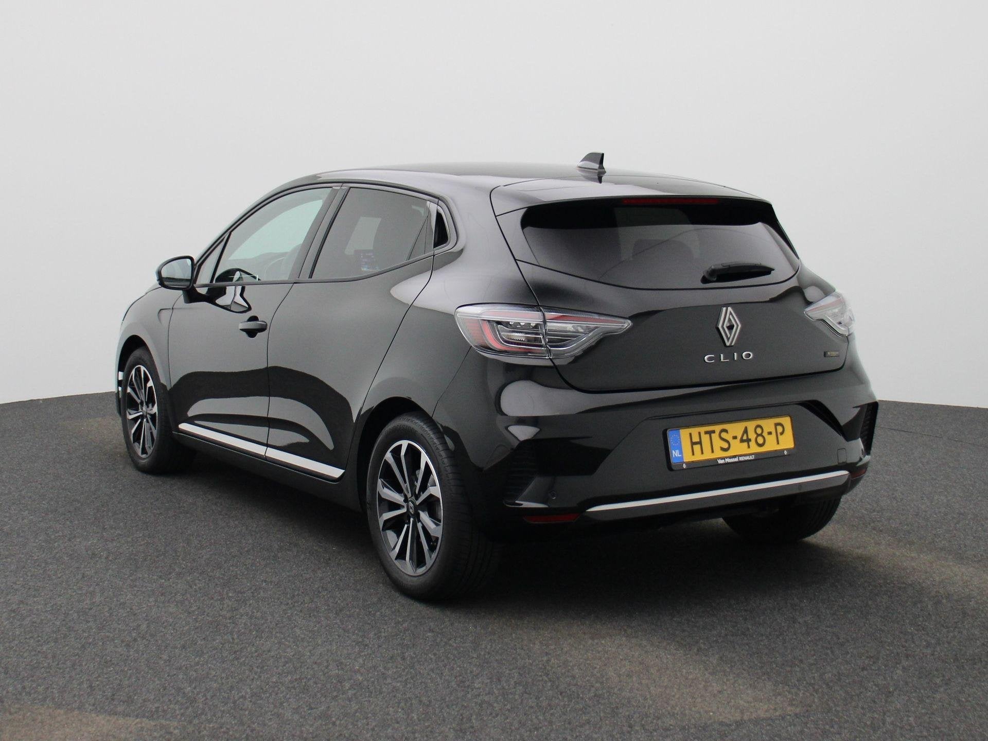 Renault Clio 1.6 E-Tech Full Hybrid 145 techno | Adaptive Cr, Auto's, Gebruikt, Euro 6, Leder en Stof, Zwart