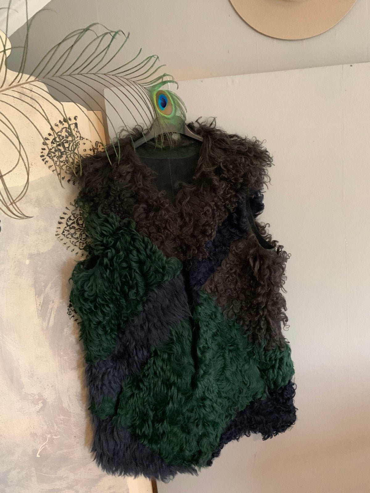 Vintage waistcoat schapenvacht M, Maat 38/40 (M), -, -, Ophalen of Verzenden