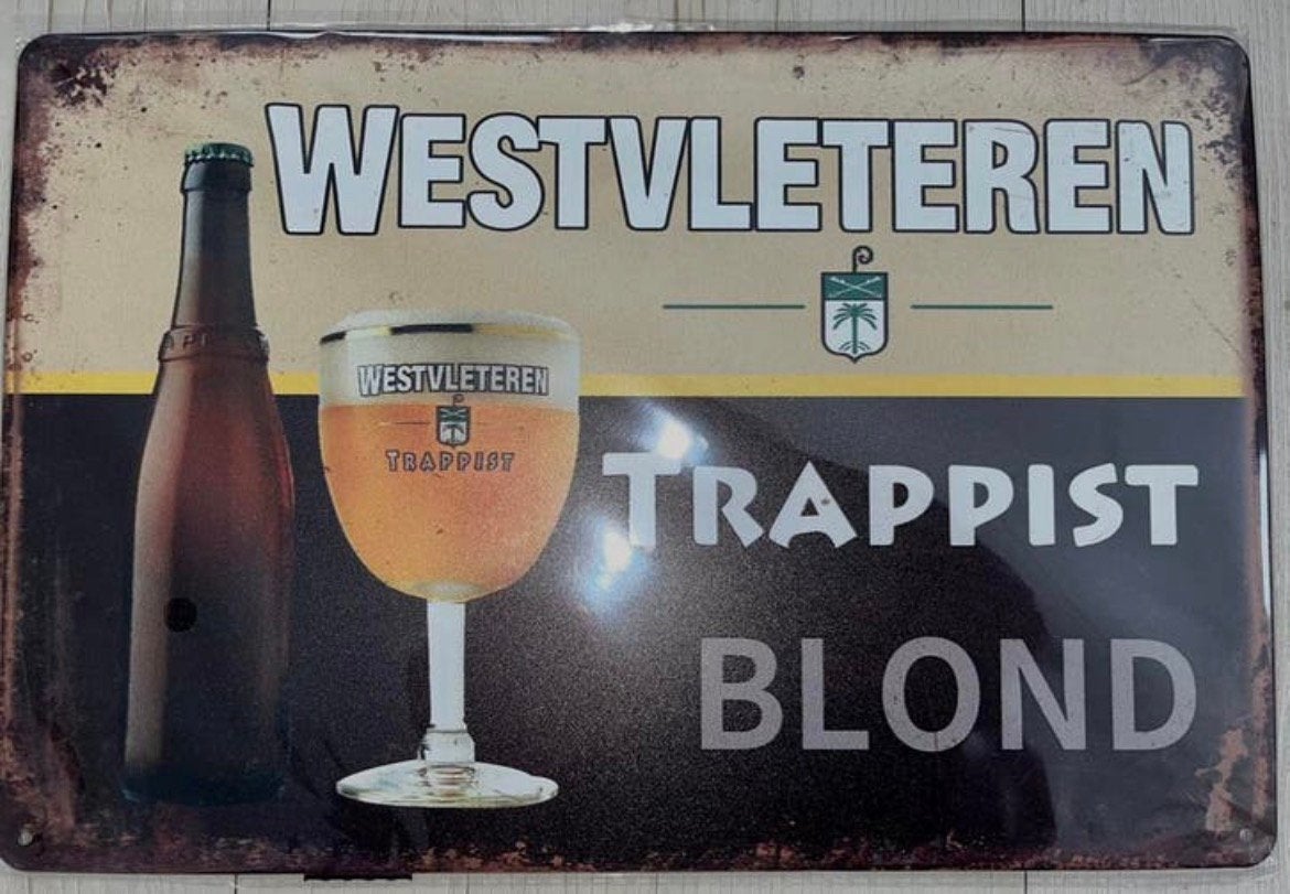 Metalen wandbord Westvleteren Trappist Blond Bier 20x30 cm, Verzamelen, Merken en Reclamevoorwerpen, Ophalen of Verzenden, Zo goed als nieuw