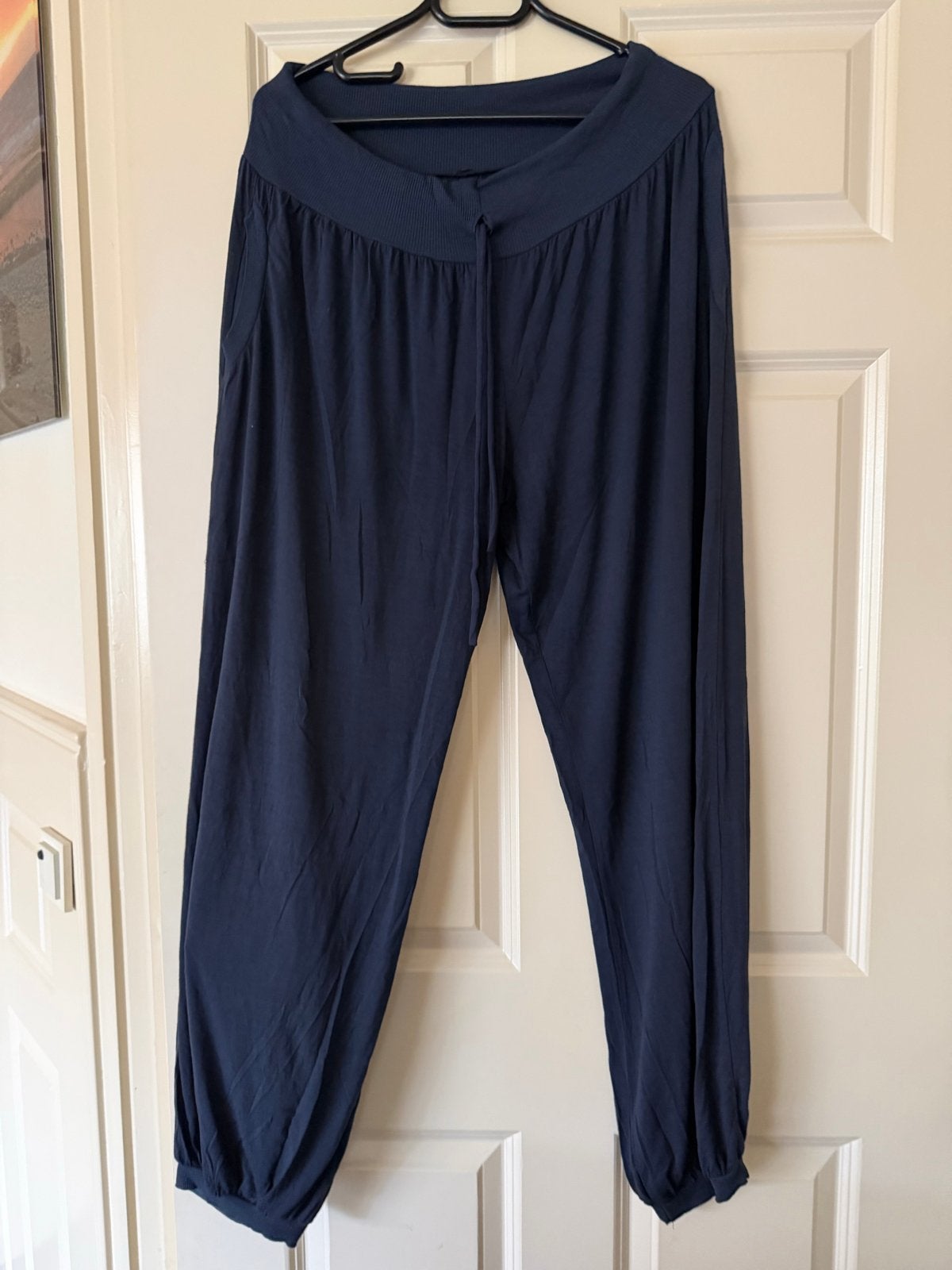 Donkerblauwe harembroek, maat L, Kleding | Dames, Blauw, Maat 42/44 (L), Ophalen of Verzenden, Zo goed als nieuw