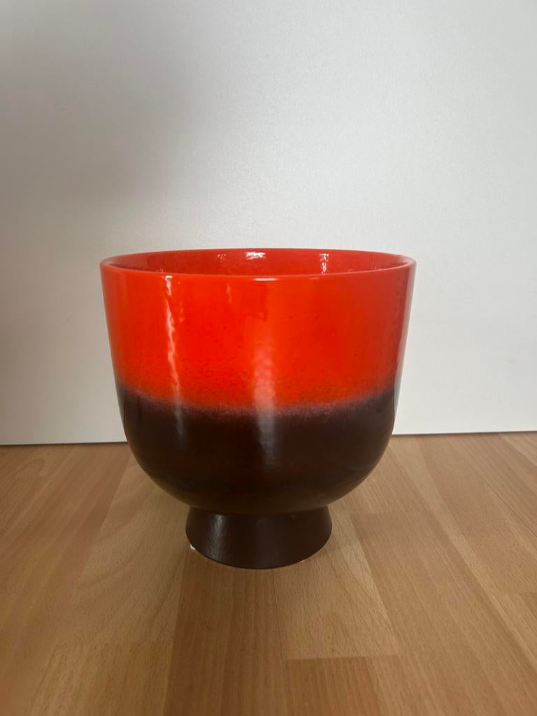 Hkliving retro flower pot bloempot cherry red, Rond, Ophalen of Verzenden, Zo goed als nieuw, Aardewerk