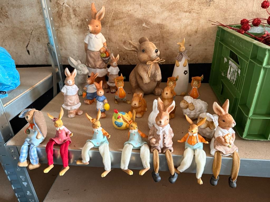 Doos vol met paasbeeldjes, Huis en Inrichting, Woonaccessoires | Overige, Ophalen, Zo goed als nieuw