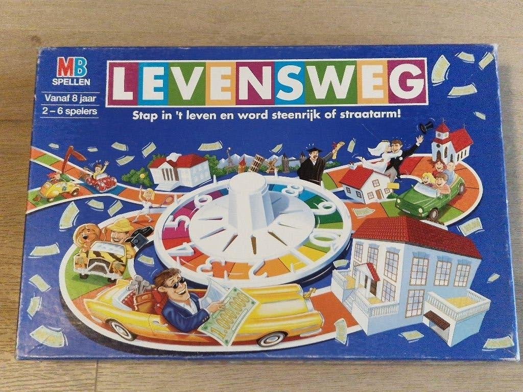 Familie spel Levensweg, Hobby en Vrije tijd, Gezelschapsspellen | Bordspellen, Een of twee spelers, Ophalen of Verzenden, Zo goed als nieuw