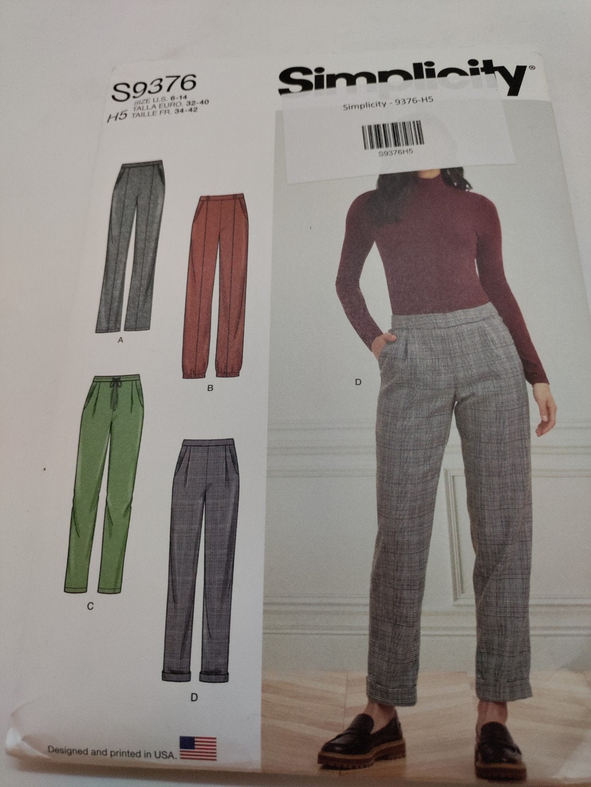 Simplicity Naaipatroon S9376 - Dames Broeken, Verzenden