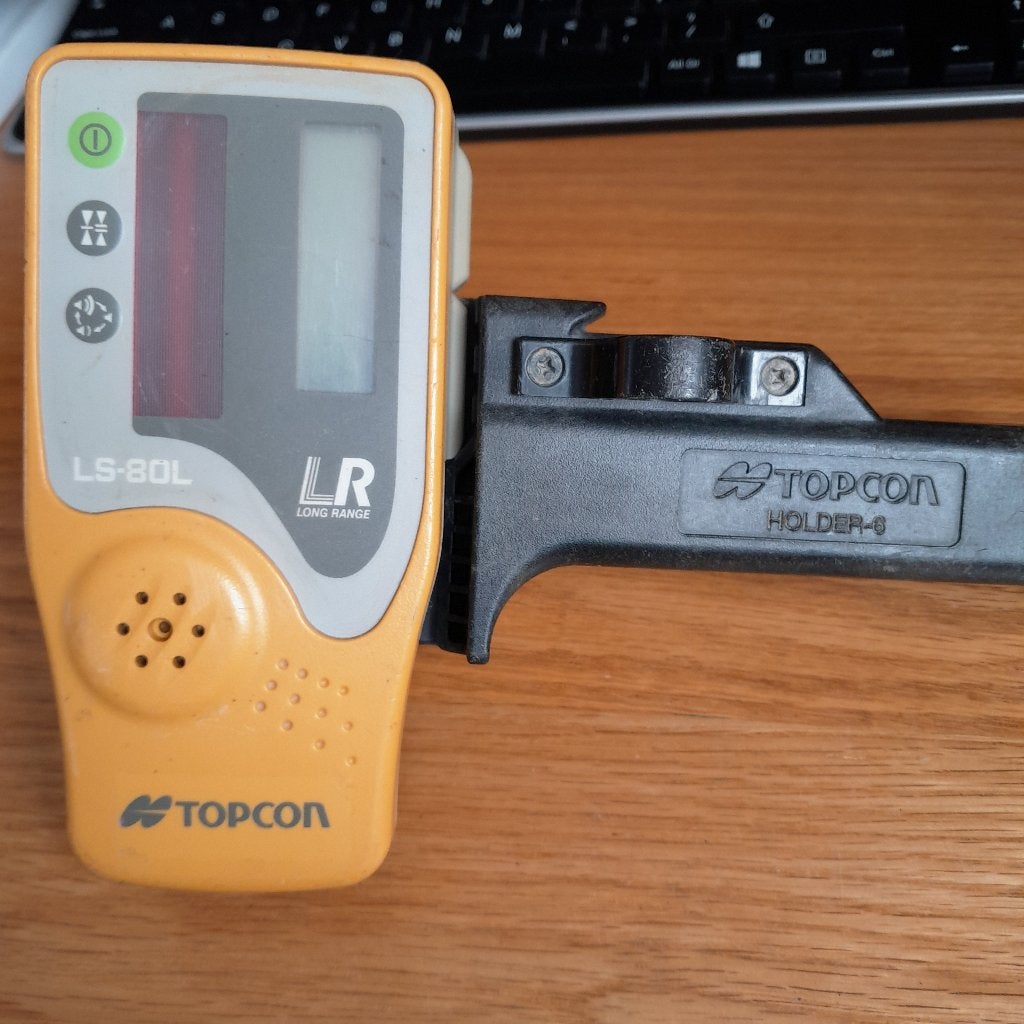 Topcon LS-80L Laserontvanger met houder, Ophalen of Verzenden, Gebruikt, Overige meters