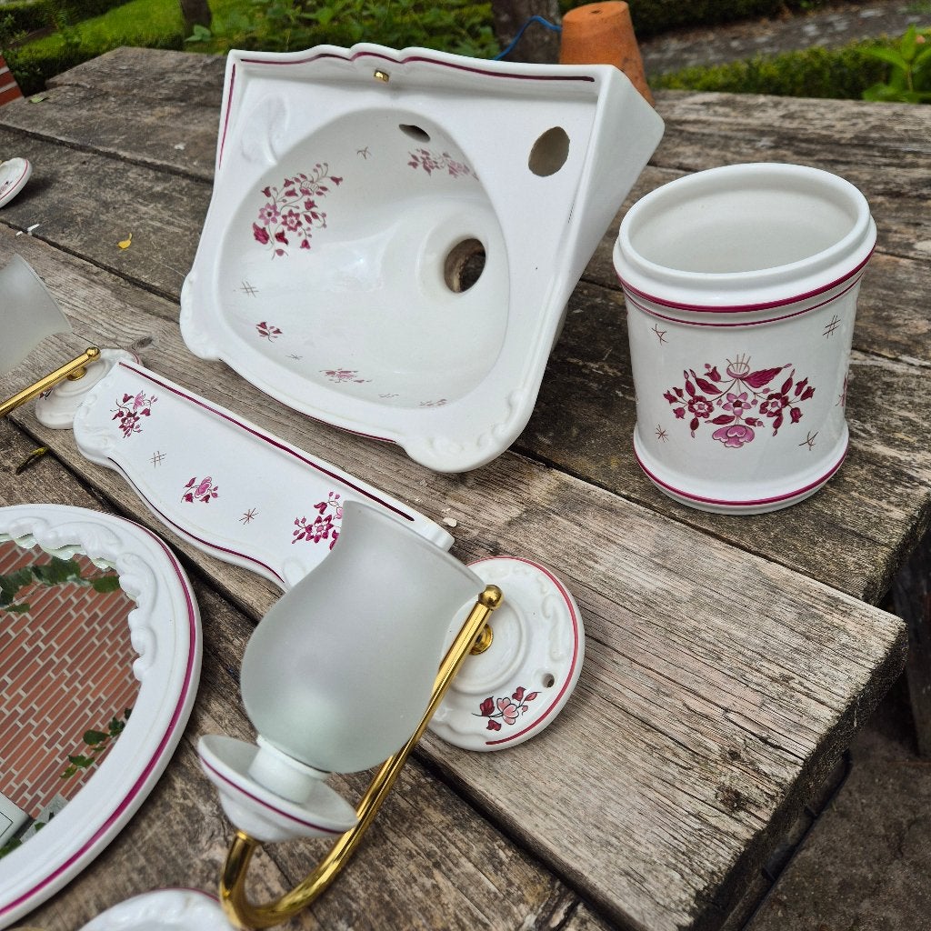 Voorraad bijzondere fonteintjes/wastafels, antiek, bloemen, Ophalen