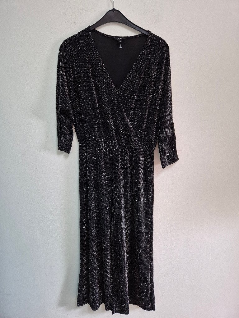 Jump7 - Zwart-zilvergrijze glitter Monki jumpsuit maat M (1), Kleding | Dames, Jumpsuits, Ophalen of Verzenden, Zo goed als nieuw