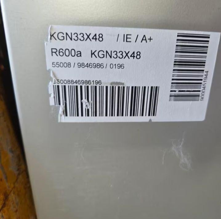 Koel-vrieskast Bosch KGN33X48, Witgoed en Apparatuur, Koelkasten en IJskasten, Ophalen, Gebruikt, 200 liter of meer, Met aparte vriezer