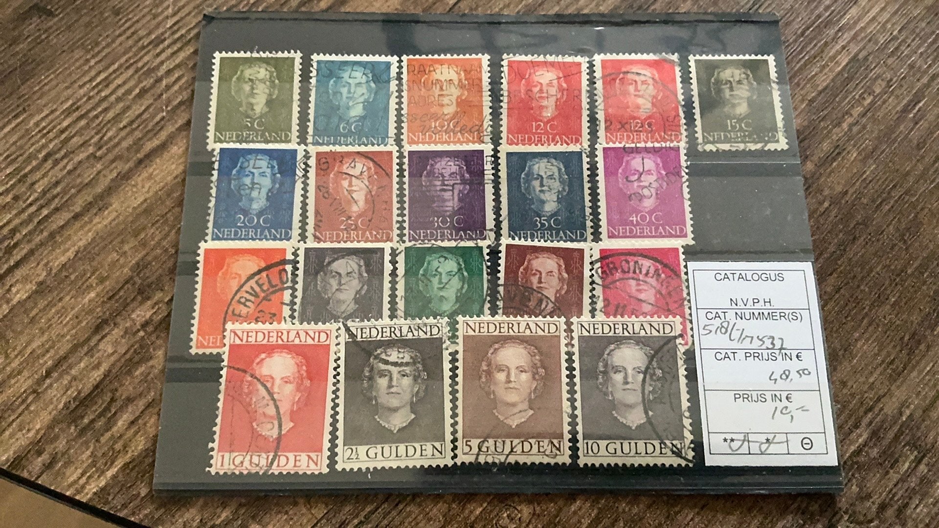 #75 2 series Nederland ca 1949, gestempeld, Ophalen