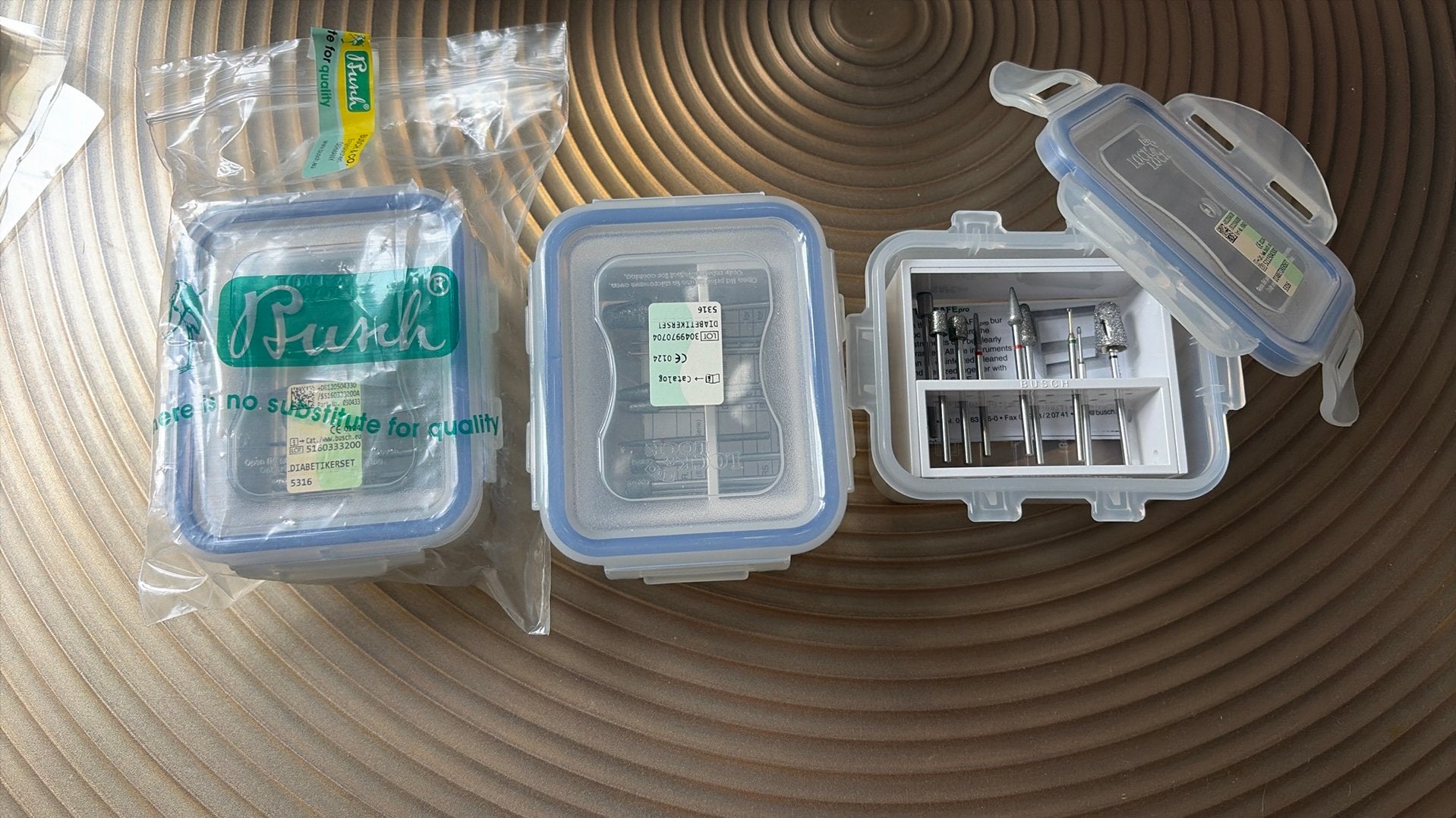Te koop, 9 delige busch frees diabetikerset voor pedicure, Ophalen of Verzenden, Nieuw