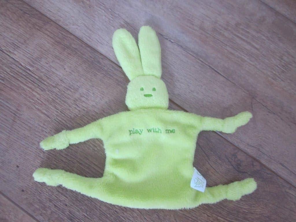 Peas for all Play with me groen/geel pluche doekje konijn, Overige merken, Ophalen of Verzenden, Wasbaar, Middelgroot (20 tot 80 cm)