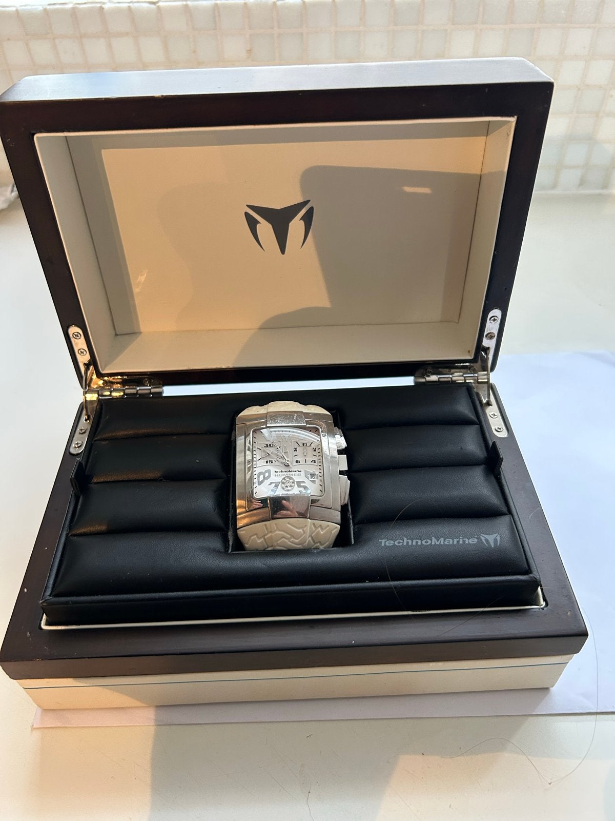 TechnoMarine Hummer Polshorloge - Zo goed als nieuw, Overige merken, Staal, Polshorloge, Kunststof