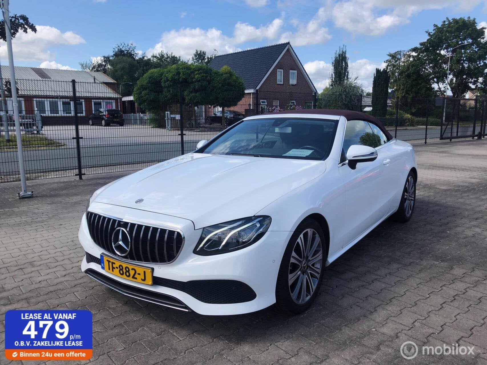 Mercedes E-klasse Cabrio 200 AUT 9G NAVI CAMERA LED WIT // D, Achterwielaandrijving, 4 cilinders, Cabriolet, Wit