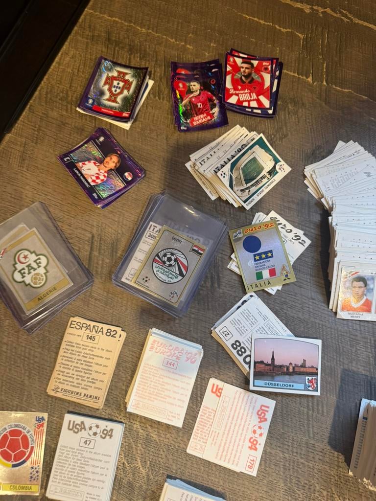 Panini Stickers wk 1982,1986, 1988, 1990,1994,2002, Ophalen, Zo goed als nieuw, Meerdere stickers