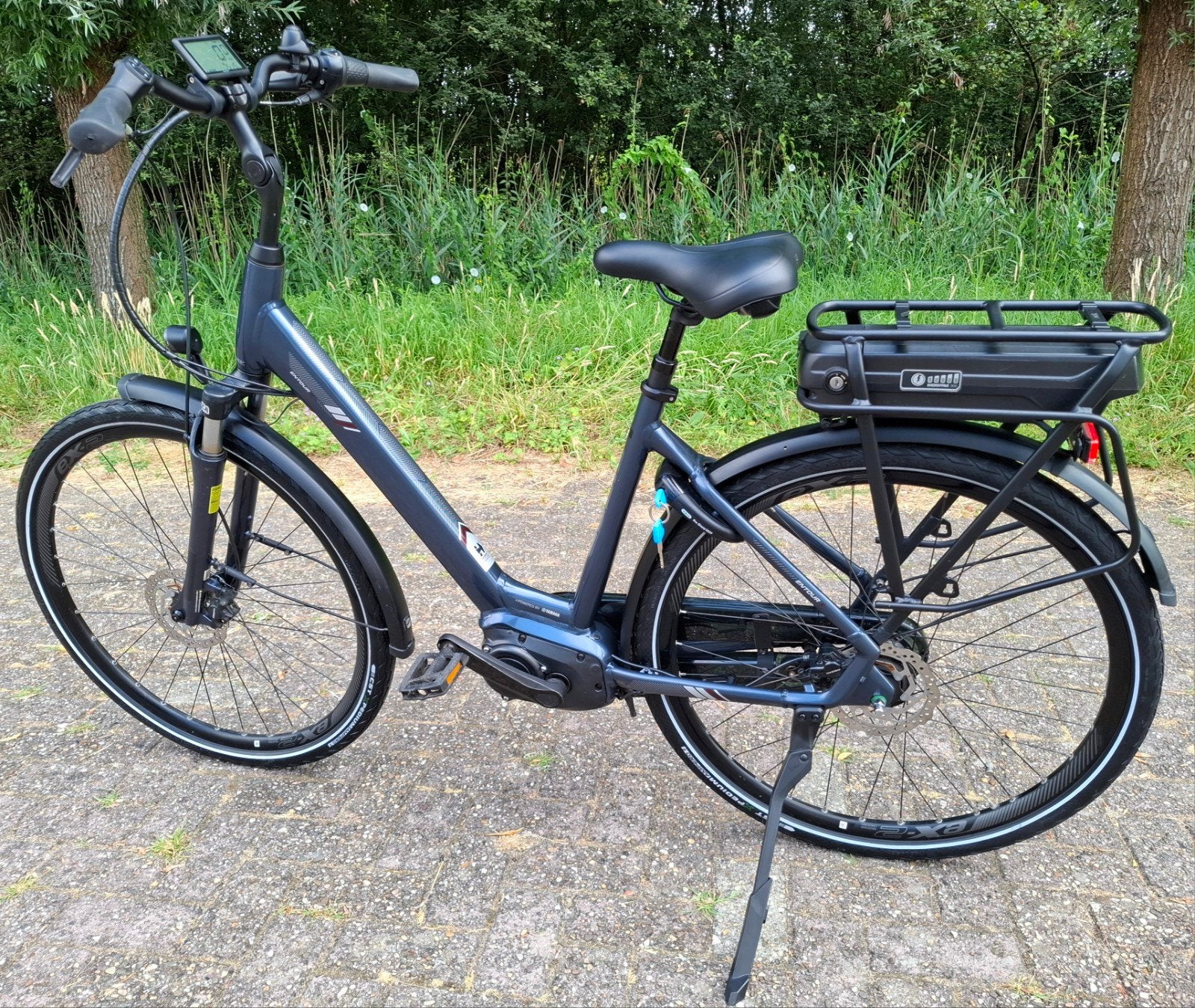 Nette elektrische Giant damesfiets/E-bike, Middenmotor, Fietsen en Brommers, Fietsen | Dames | Damesfietsen, Ophalen, 53 tot 56 cm