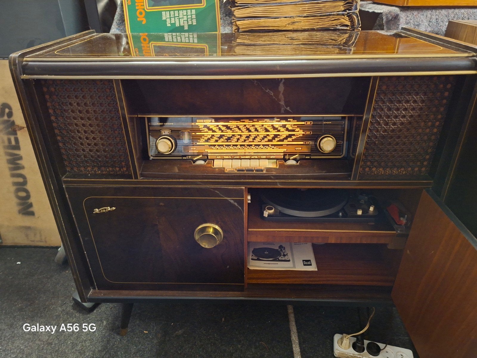 prachtig gerestaureerd radiomeubel van telefunken met platen, Ophalen of Verzenden