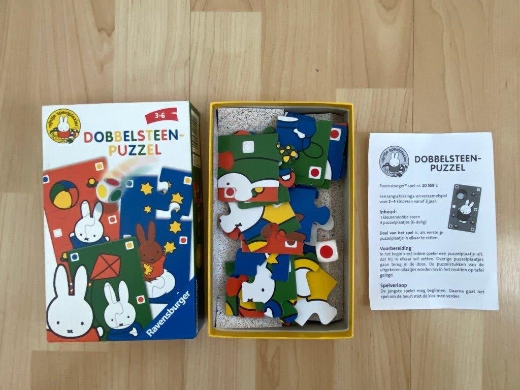 Nijntje spel dobbelsteen puzzel, Ophalen of Verzenden, 10 tot 50 stukjes, Zo goed als nieuw