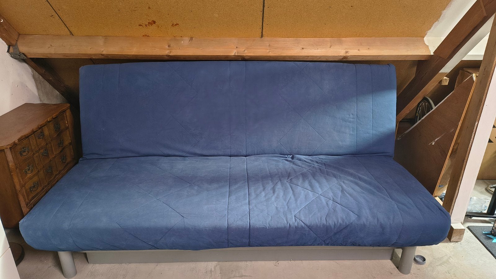 Slaapbank ikea Beddinge - Blauw, Huis en Inrichting, Slaapkamer | Slaapbanken, Ophalen, Gebruikt, Blauw, Tweepersoons